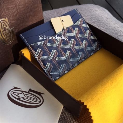 goyard blue mens wallet|Goyard saint sulpice card wallet.